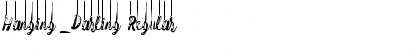 Hanging_Darling Regular Font