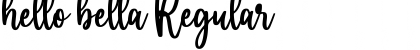 hello bella Regular Font