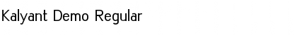 Kalyant Demo Regular Font