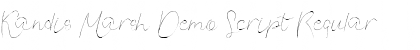 Kandis Marsh Demo Script Regular Font
