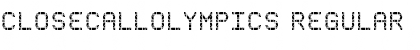 CloseCallOlympics Regular Font