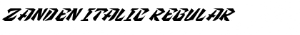 Zanden Italic Regular Font