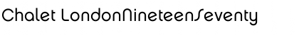 Chalet LondonNineteenSeventy Font