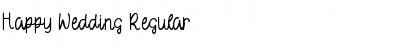 Happy Wedding Regular Font