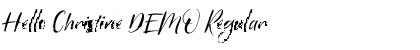 Hello Christine DEMO Regular Font