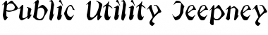 Jeepney Utility Jeepney Font