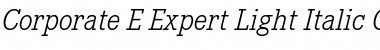 Corporate E Expert BQ Light Italic Font