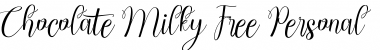 Chocolate Milky Free Personal Regular Font