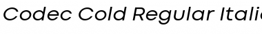 Codec Cold Italic Font