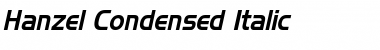 Hanzel Condensed Italic Font