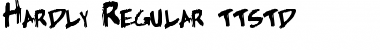 Hardly Regular Font