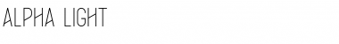 Alpha Light Regular Font