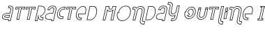 Attracted Monday Outline Italic Font