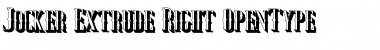 Jocker Free Extrude Right Regular Font