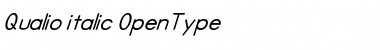 Qualio italic Regular Font