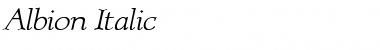 AlbionItalic Regular Font