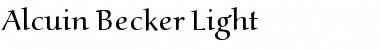Alcuin Becker Light Regular Font