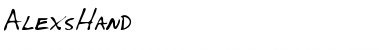 AlexsHand Regular Font