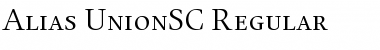 Alias UnionSC Regular Regular Font