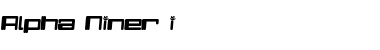 Alpha  Niner i Regular Font
