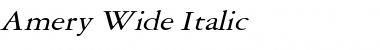 Amery Wide Italic Font