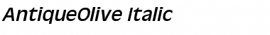 AntiqueOlive Italic Font