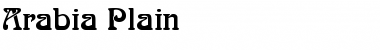 Arabia Plain Font
