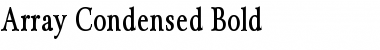 Array Condensed Bold Font