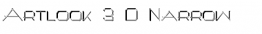 Artlook 3-D Narrow Regular Font