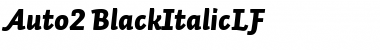 Auto 2 Black Italic LF Font