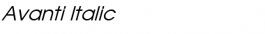 Avanti Italic Font