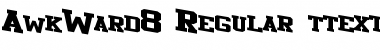 AwkWard8 Regular Font