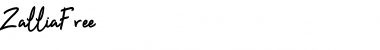 Zallia Free Regular Font