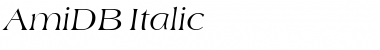 AmiDB Italic Font