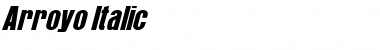 Arroyo Italic Font