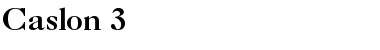 Caslon 3 Regular Font