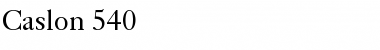 Caslon 540 Regular Font