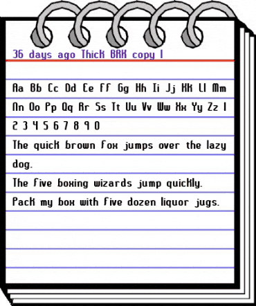 36 days ago Thick BRK Normal animated font preview