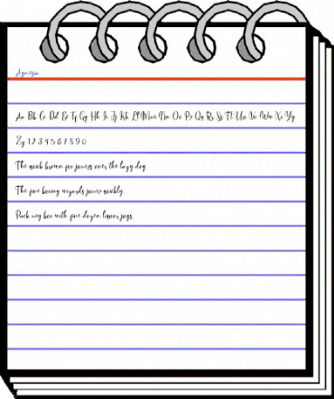 Agnesia Regular animated font preview