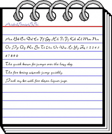 AirfoilScriptSSi Regular animated font preview