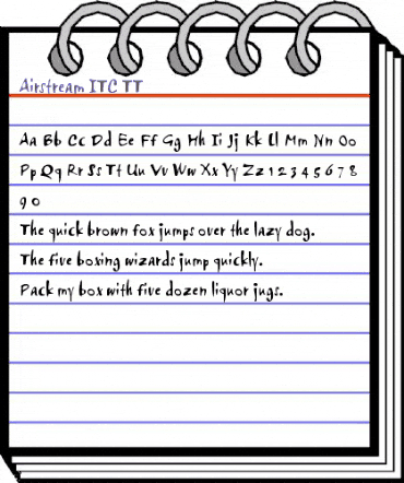 Airstream ITC TT Regular animated font preview