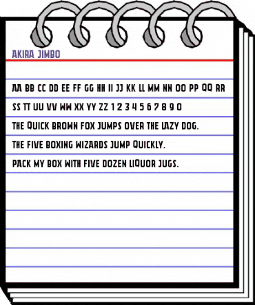 Akira Jimbo Regular animated font preview