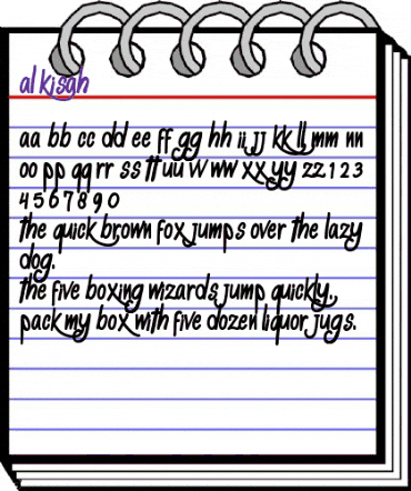 al kisah Regular animated font preview