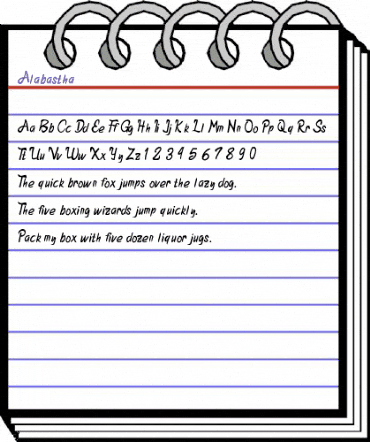 Alabastha Regular animated font preview