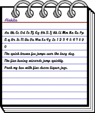 Alakita Regular animated font preview