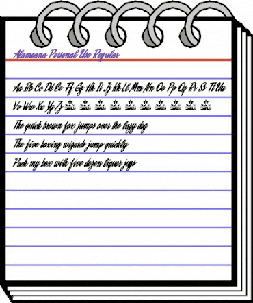 Alamoana Personal Use Regular animated font preview