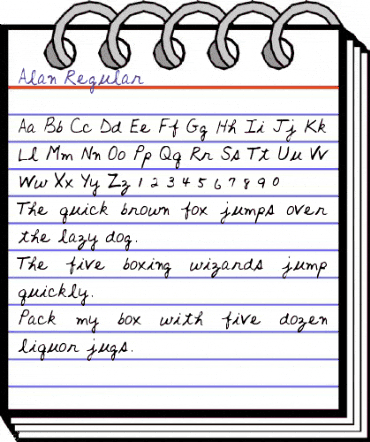 Alan Regular animated font preview