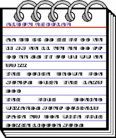 Album Regular animated font preview