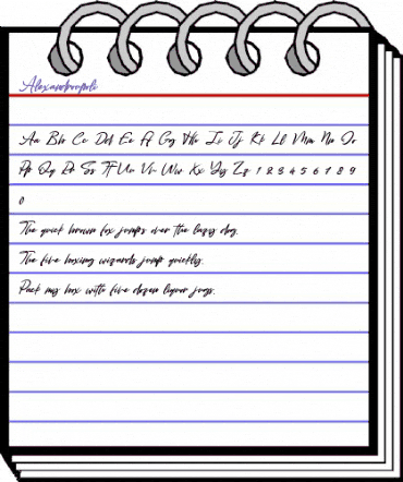 Alexandroupoli Regular animated font preview