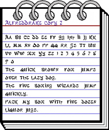 AlfredDrake Regular animated font preview